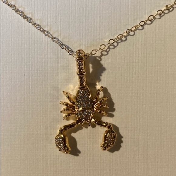 Jewelry - 🦂Scorpio Season 18 Karat Gold Scorpion Stud Necklace